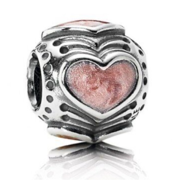 Pandora charm, Pink boudoir heart - Picture 1 of 2